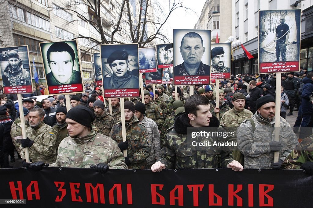 Right Sector activists hold "March of Truth" in Kiev