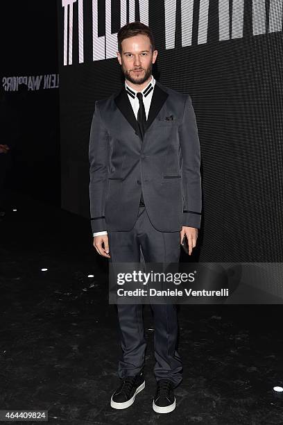 Paolo Stella attends the Philipp Plein show during the Milan Fashion Week Autumn/Winter 2015 on February 25, 2015 in Milan, Italy.