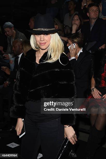 Wanda Nara attends the Philipp Plein show during the Milan Fashion Week Autumn/Winter 2015 on February 25, 2015 in Milan, Italy.