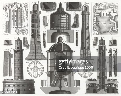 Lighthouse Engraving Lighthouse Engraving