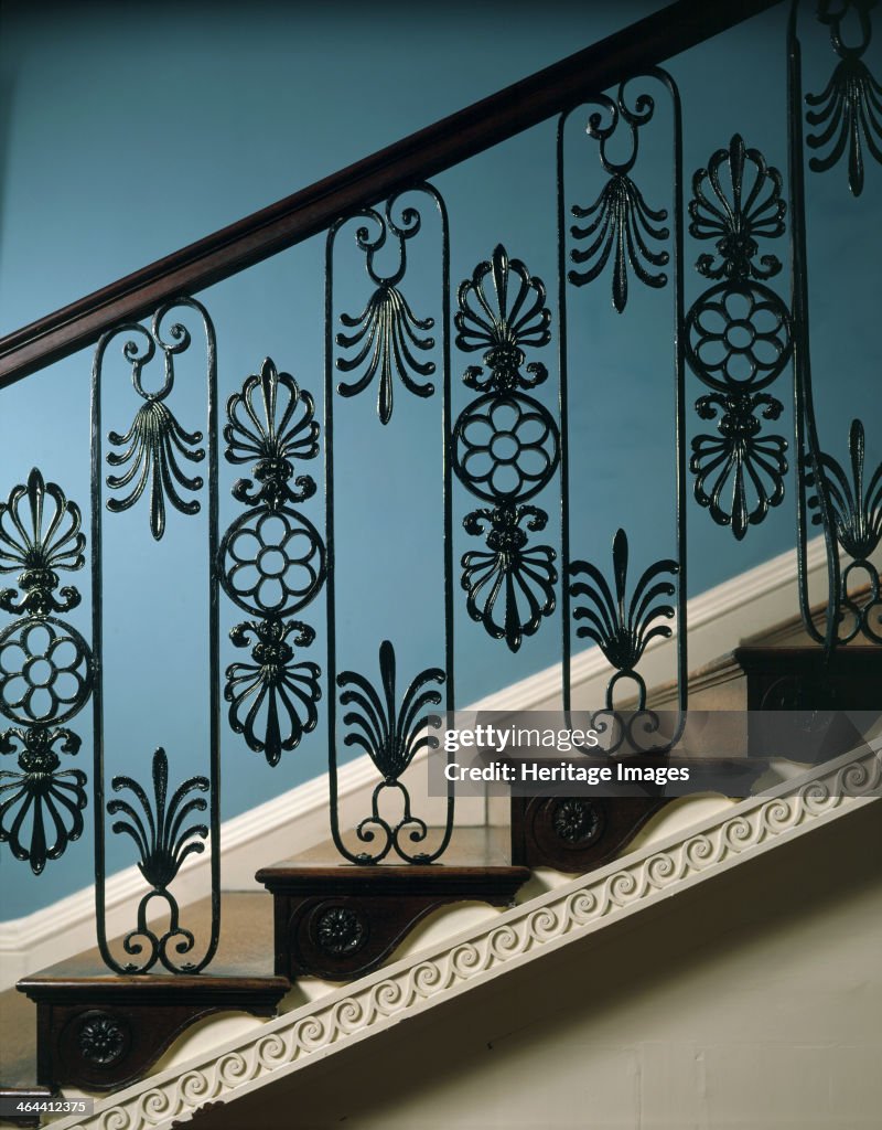 Detail of the railings on the main staircase at Kenwood House, Hampstead, London, 1989. Artist: Paul Highnam