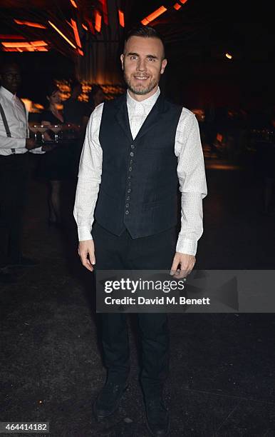 Gary Barlow attends the Universal Music Brits party hosted by Bacardi at The Soho House Pop-Up on February 25, 2015 in London, England.