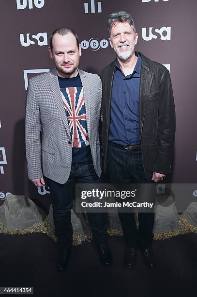 Creators, Gideon Raff and Tim Kring attend "Dig" Series New York Premiere at Capitale on February 25, 2015 in New York City.