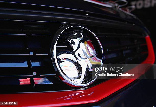 General view of the Holden logo ahead of the V8 Supercars Clipsal 500 at Adelaide Street Circuit on February 26, 2015 in Adelaide, Australia.