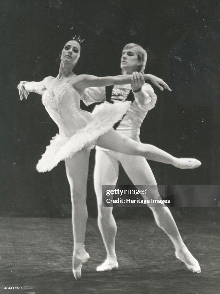 Natalia Bessmertnova and Alexander Godunov in the Ballet Swan Lake. Artist: Anonymous