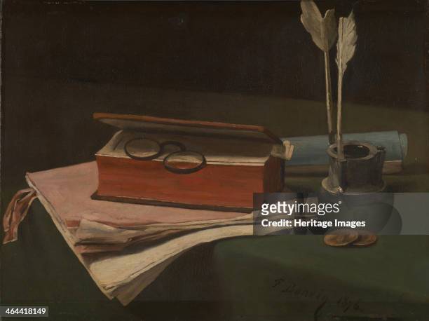 Still Life with Book, Papers and Inkwell, 1876. Found in the collection of the National Gallery, London.