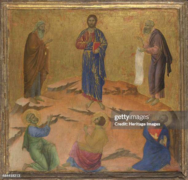 The Transfiguration of Jesus, ca 1308-1311. Found in the collection of the National Gallery, London.