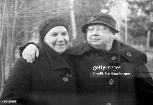 Nadezhda Krupskaya, Lenin's wife, with a friend, 1936. Nadezhda Krupskaya and Lenin married in 1898 when they were both living in exile in Siberia....