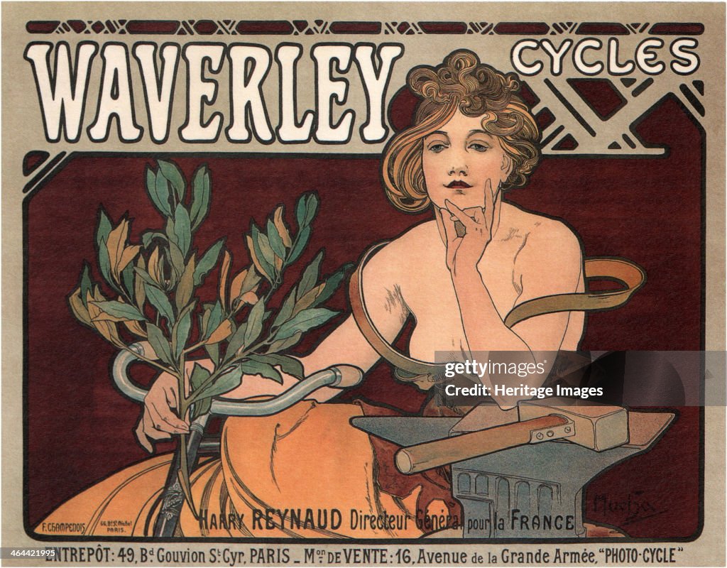 Waverley Cycles, 1896. Artist: Mucha, Alfons Marie (1860-1939)