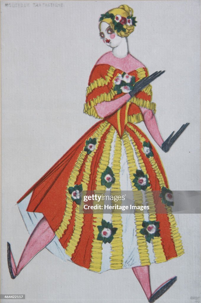 Costume design for the ballet The Magic Toy Shop by G. Rossini, 1919. Artist: Bakst, Léon (1866-1924)