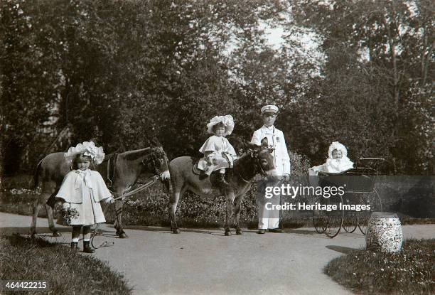 Grand Duchesses Olga , Tatiana , and Maria of Russia, Tsarskoye Selo, Russia. C1899-c1900. The three eldest daughters of Tsar Nicholas II in the...