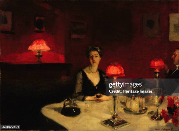 Dinner Table at Night, 1884. Found in the collection of the Fine Arts Museums of San Francisco.