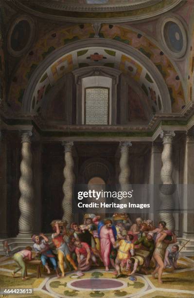 The Purification of the Temple, after 1550. Found in the collection of the National Gallery, London.