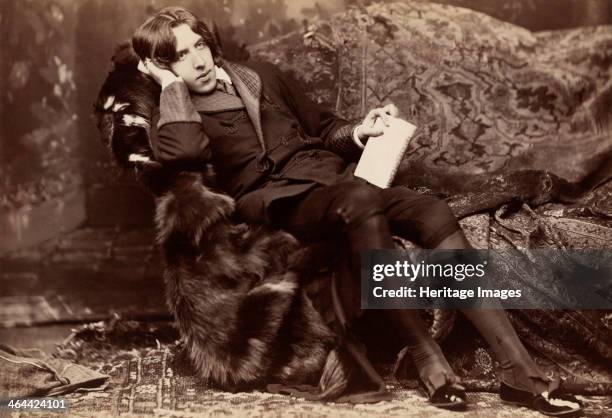 Oscar Wilde, Irish writer, wit and playwright, 1882. Wilde was an exponent of art for art's sake. His best known novel is The Picture of Dorian Gray.