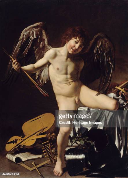 Cupid as Victor, ca 1601. Found in the collection of the Staatliche Museen, Berlin.