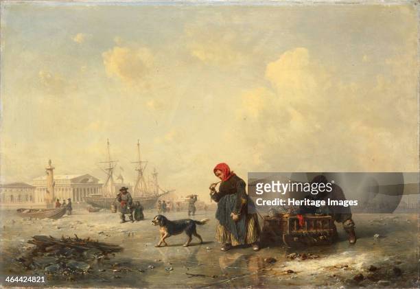 Neva in Saint Petersburg in Winter, 1844. Found in the collection of the Rijksmuseum, Amsterdam.
