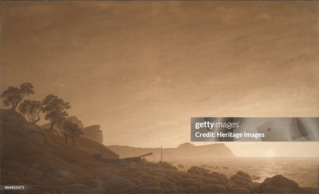View of Arkona with Rising Moon, ca 1806. Artist: Friedrich, Caspar David (1774-1840)