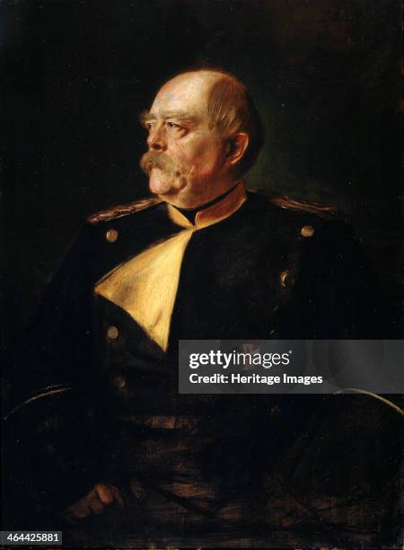 Portrait of Chancellor Otto von Bismarck in Uniform', , 19th century. Lenbach, Franz, von . Found in the collection of the State A. Pushkin Museum of...