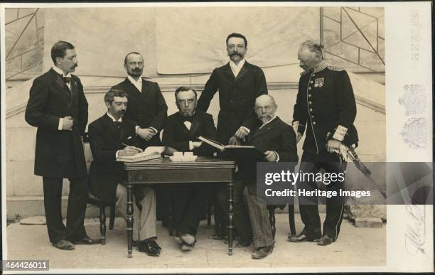 The members of the First International Olympic Committee. Athens, Greece, 1896.