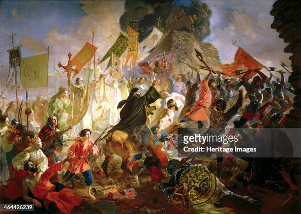 'The Siege of Pskov by Stephen Báthory in 1581', 1839-1843. From August 1581 until February 1582 during the Livonian War, the Russian city of Pskov...