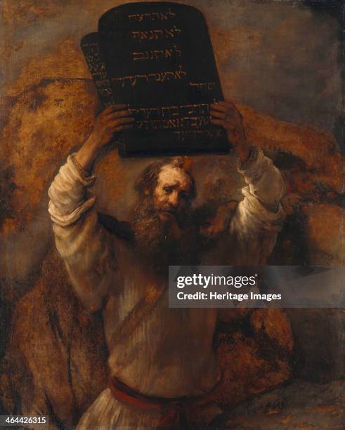 Moses with the Ten Commandments, 1659. Found in the collection of the Staatliche Museen, Berlin.