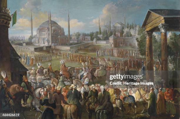 The Sultan's Procession in Istanbul, c. 1736. From a private collection.