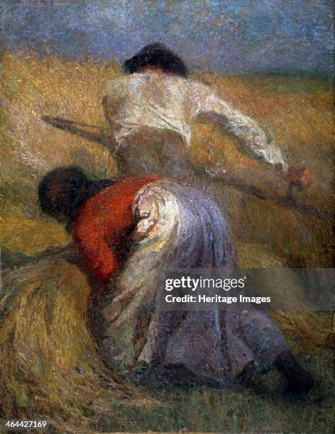 'The Harvest', 19th century. Monticelli, Adolphe-Thomas-Joseph . Found in the collection of the State M. Ciurlionis Art Museum, Kaunas.