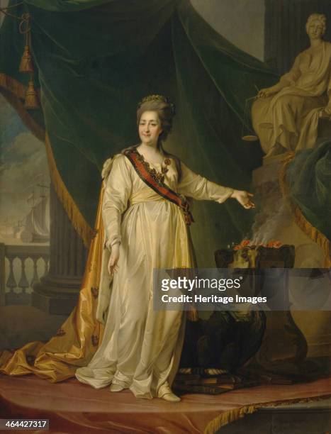Catherine II as Legislator in the Temple of the Goddess of Justice, 1783. Found in the collection of the State Russian Museum, St. Petersburg.