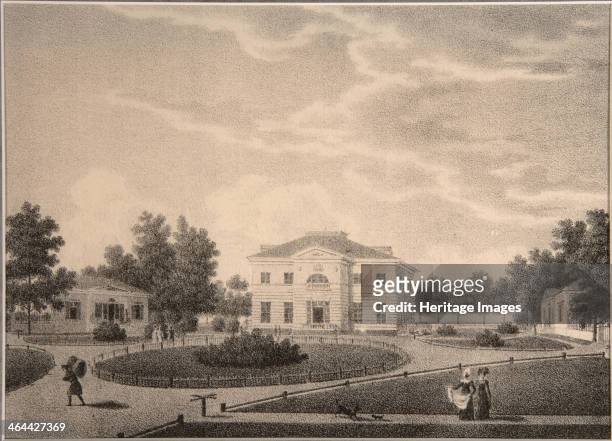 View of the House of Princess Natalya Petrovna Galitzine in the Gorodnya Estate, 1820s. Found in the collection of the State Scientific A. Shchusev...