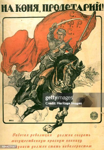 'To Horse, Proletarian!', poster, 1918. Found in the collection of the Russian State Library, Moscow.