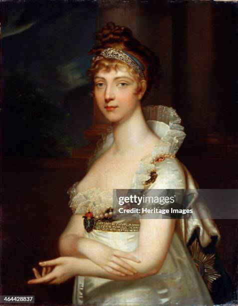 'Portrait of Empress Elizabeth Alexeievna', late 18th or early 19th century. German princess Louise of Baden married the future Tsar Alexander I of...