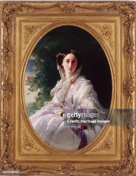 Portrait of Grand Duchess Olga Nikolaevna of Russia , Queen of Württemberg, 1856. Found in the collection of the Landesmuseum Württemberg.