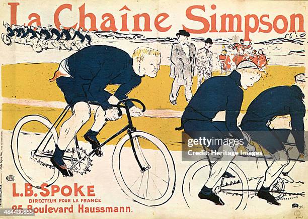 'La chaîne Simson', , 1896. Poster. Toulouse-Lautrec, Henri, de . Found in the collection of the State A. Pushkin Museum of Fine Arts, Moscow.