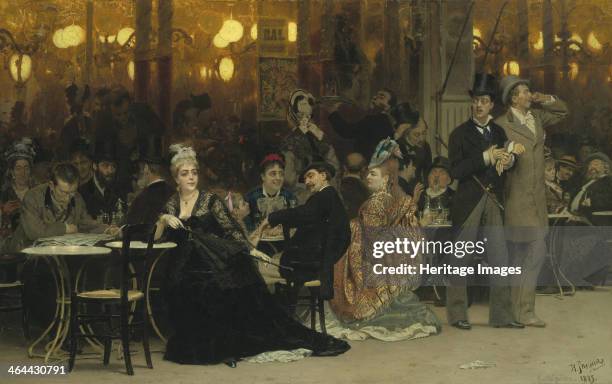 Parisian Café, 1875. From a private collection.