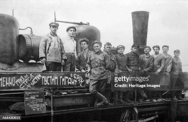 Workers of Magnitogorsk, USSR, 1932. Magnitogorsk is a city in the Urals with large-scale mining and iron and steel industries. Its development was...