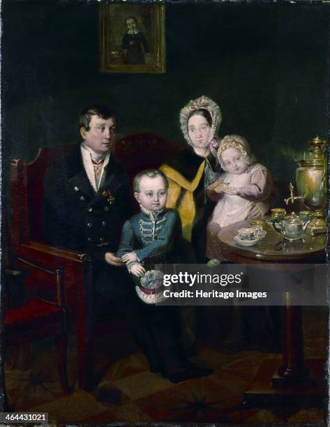 Family portrait, 1837. Found in the collection of the State Russian Museum, St. Petersburg.