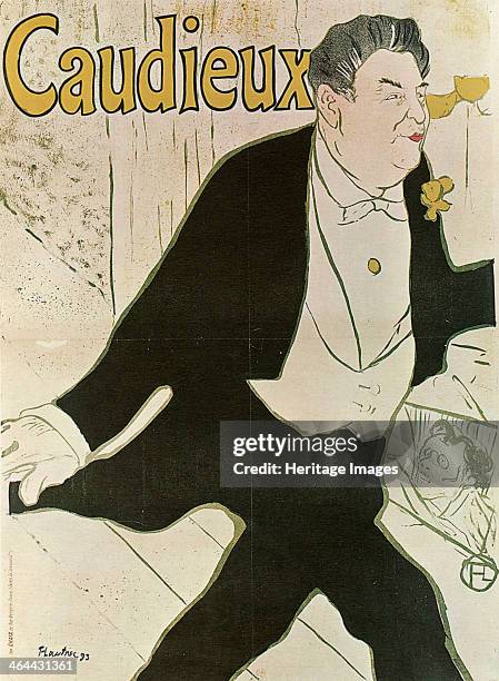 'Caudieux', 1893. Poster. Toulouse-Lautrec, Henri, de . Found in the collection of the State A. Pushkin Museum of Fine Arts, Moscow.