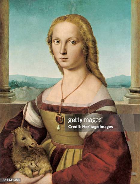 Portrait of a Young Lady with a Unicorn, 1505-1506. Found in the collection of the Galleria Borghese, Rome.