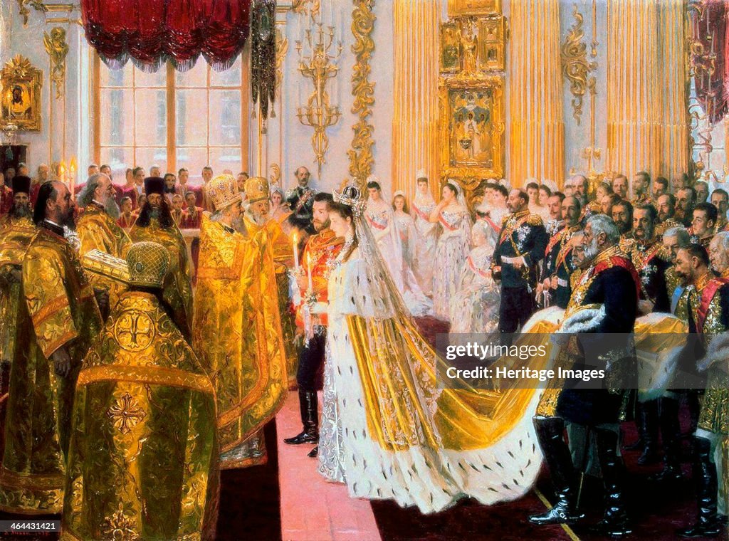 The wedding of Tsar Nicholas II and the Princess Alix of Hesse-Darmstadt on November 26, 1894.