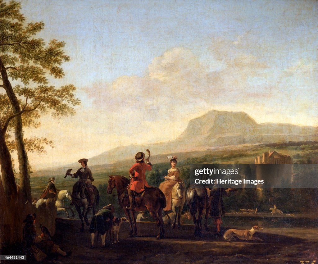 'Falconry', 17th century. Artist: Gerrit Berckheyde