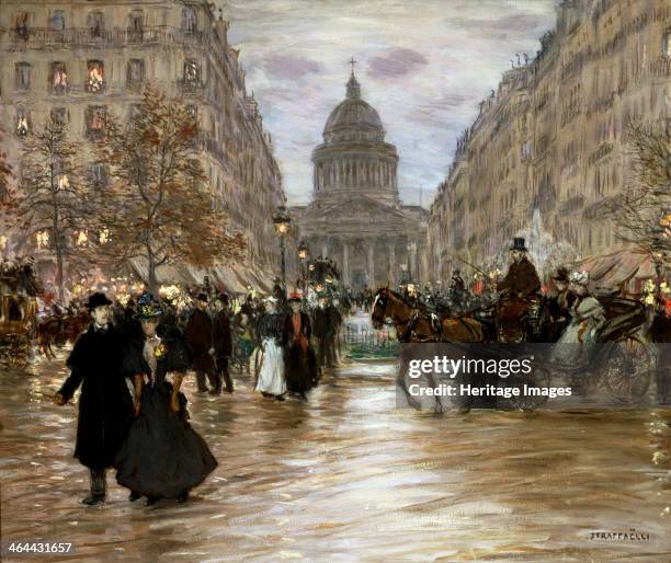 'Boulevard Saint-Michel', late 19th or early 20th century. Found in the collection of the State A Pushkin Museum of Fine Arts, Moscow.