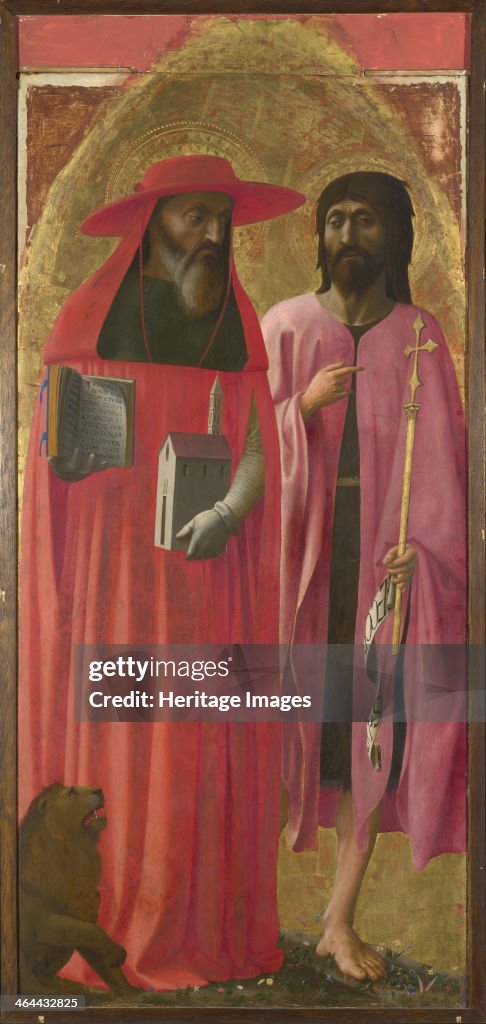 Saints Jerome and John the Baptist, ca 1428-1429. Artist: Masaccio (1401-1428)