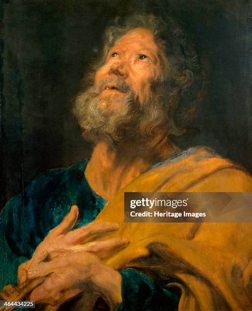 'Peter the Apostle', 1617-1618. Dyck, Sir Anthonis, van . Found in the collection of the State Hermitage, St. Petersburg.