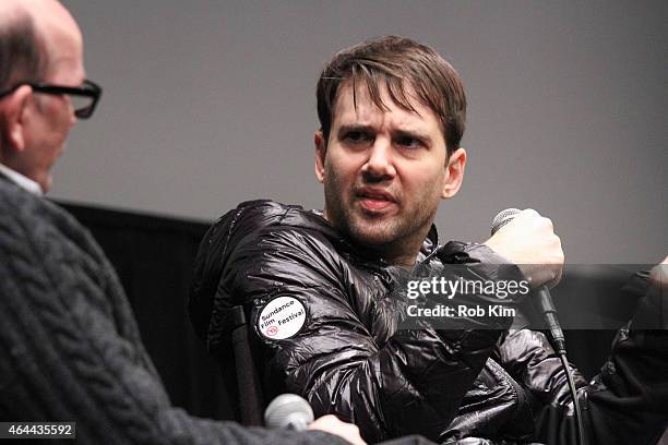 Director David Robert Mitchell discusses his film, "It Follows" during a Q+A at the New York Screening at Walter Reade Theater on February 25, 2015...