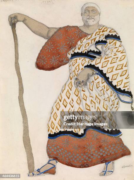 Costume design for drama Oedipus at Colonus by Sophocles, 1904. From a private collection.