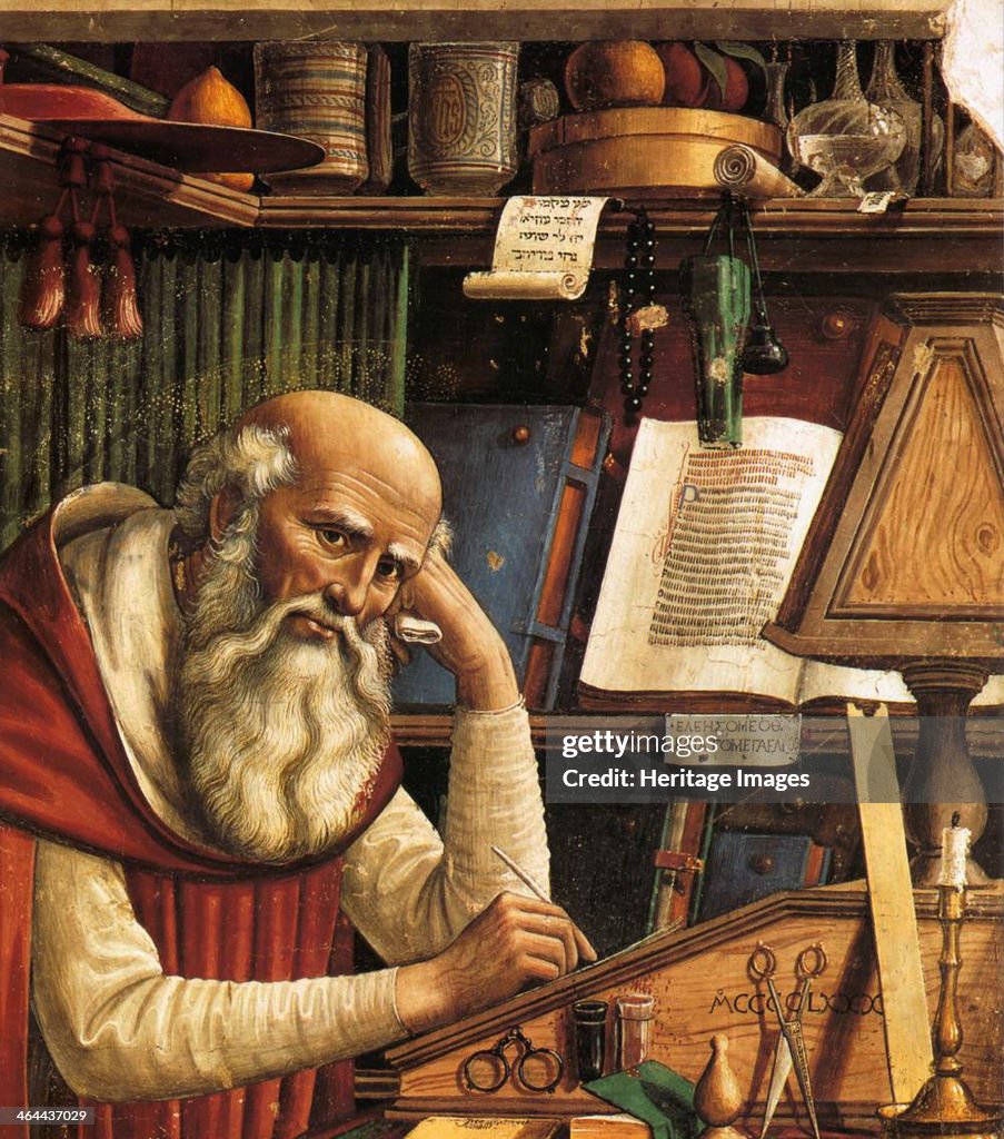 Saint Jerome in his Study (Detail), 1480. Artist: Ghirlandaio, Domenico (1449?1494)