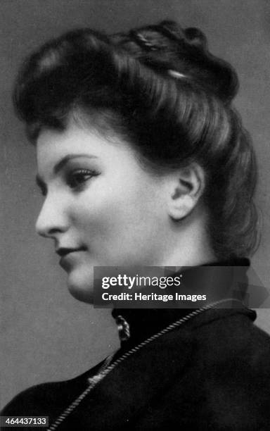 Alma Schindler, Austrian socialite and composer, c1900. Alma Schindler was the wife, successively, of the composer Gustav Mahler, architect Walter...