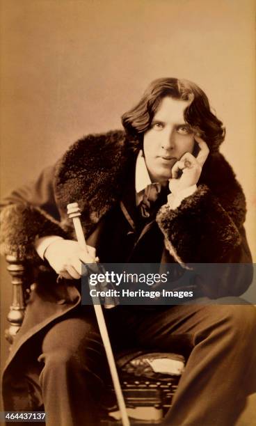 Oscar Wilde, Irish writer, wit and playwright, 1882. Wilde was an exponent of art for art's sake. His best known novel is The Picture of Dorian Gray.