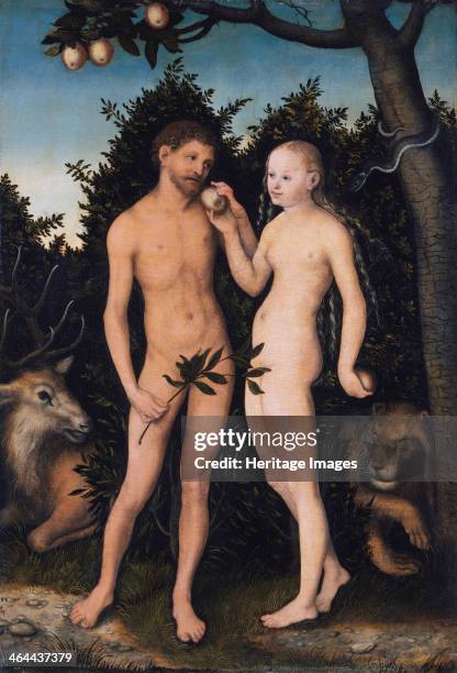 Adam and Eve in paradise , 1531. Found in the collection of the Staatliche Museen, Berlin.