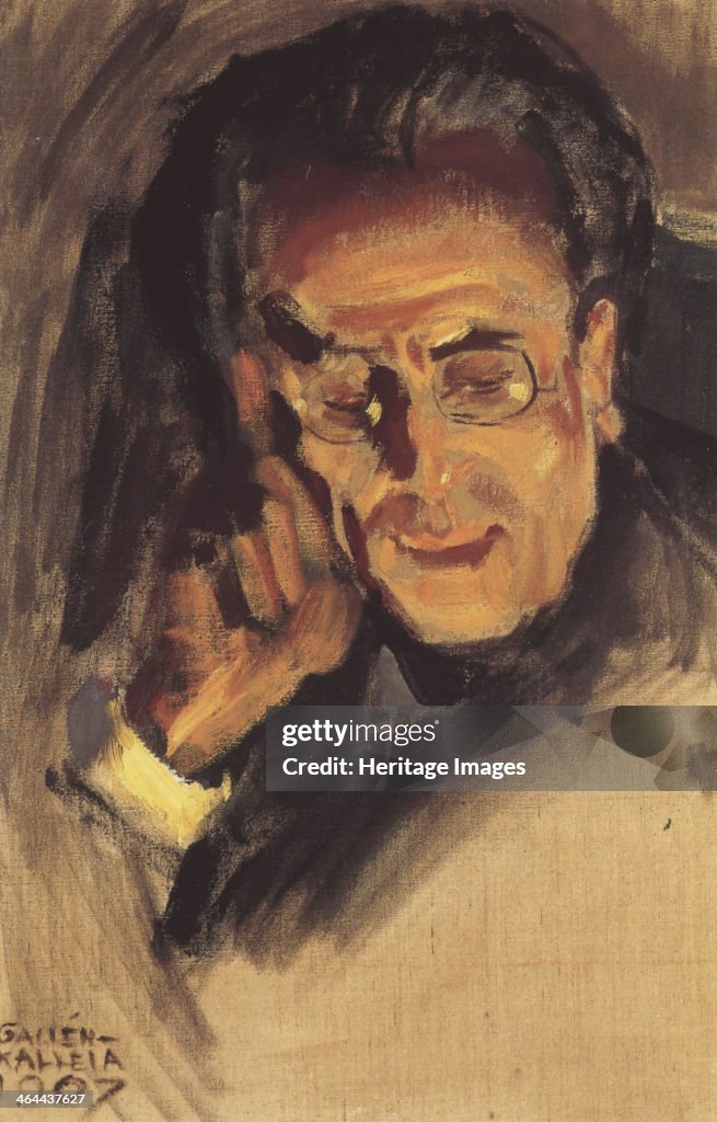 Portrait of Gustav Mahler, 1907. Artist: Gallen-Kallela, Akseli (1865-1931)